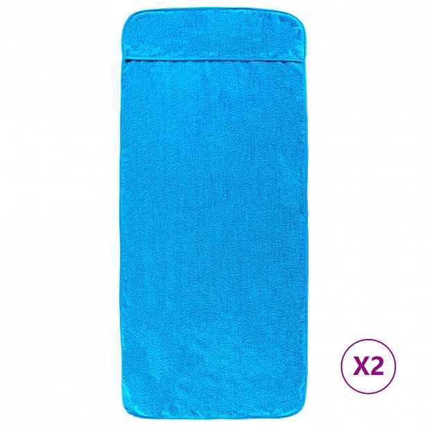 vidaXL Plážové osušky 2 ks tyrkysové 60 x 135 cm textil 400 GSM