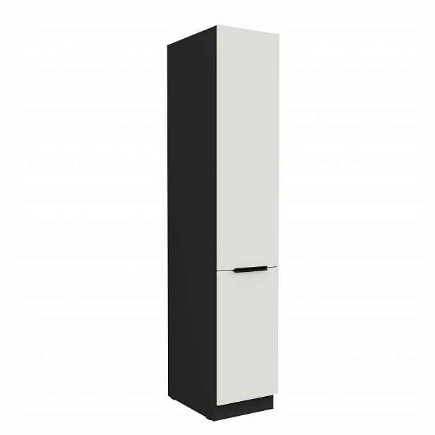Vysoká potravinová skříňka Aria 40 DK-210 2F Barva korpusu: Černá, Barva dvířek: WH - Crystal white AFM