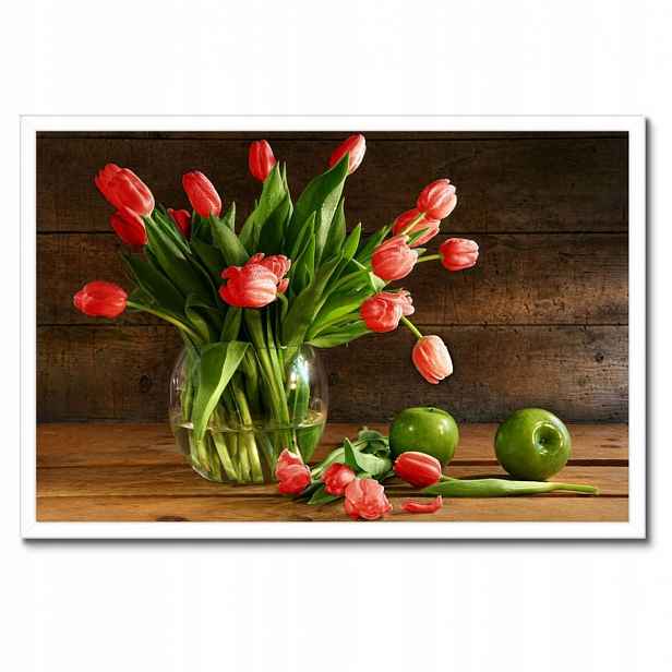 Plakáty v rámu 60x40 Červené tulipány