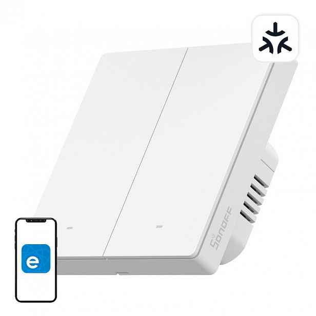 Inteligentní Nástěnný Spínač Sonoff M5-2C-86W WiFi 2-KANÁLOVÝ Matter