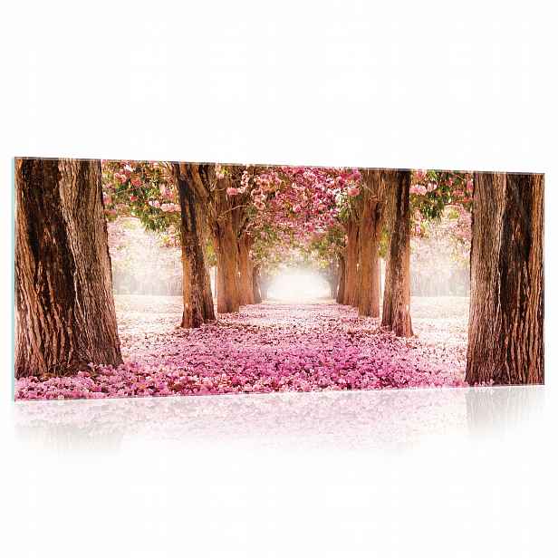 Skleněný obraz Stromy krajina 3D 125x50