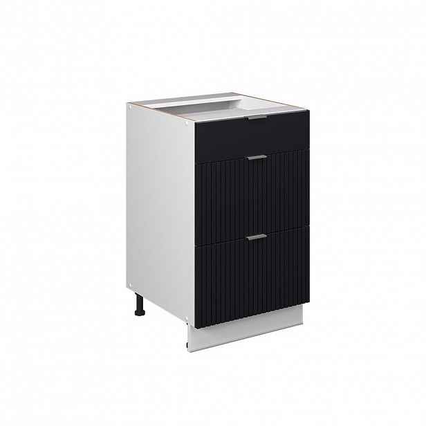 Vicco SPODNÍ SKŘÍŇKA KUCHYŇSKÉ LINKY Fame-Line Černý pruhovaný 50 cm bez pracovní desky