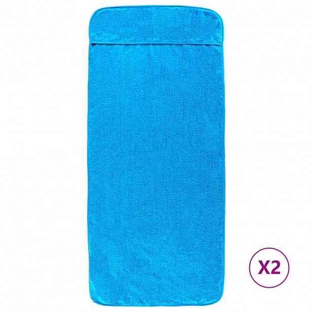 vidaXL Plážové osušky 2 ks tyrkysové 75 x 200 cm textil 400 GSM