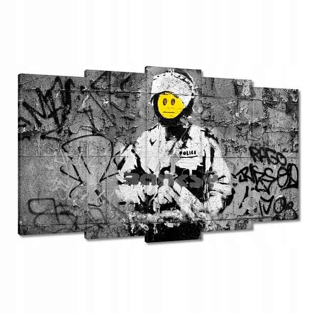 Obrazy 100x60 Banksy Smajlík