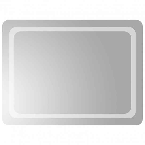 vidaXL LED koupelnové zrcadlo Transparentní 80 x 60 cm tvrzené sklo