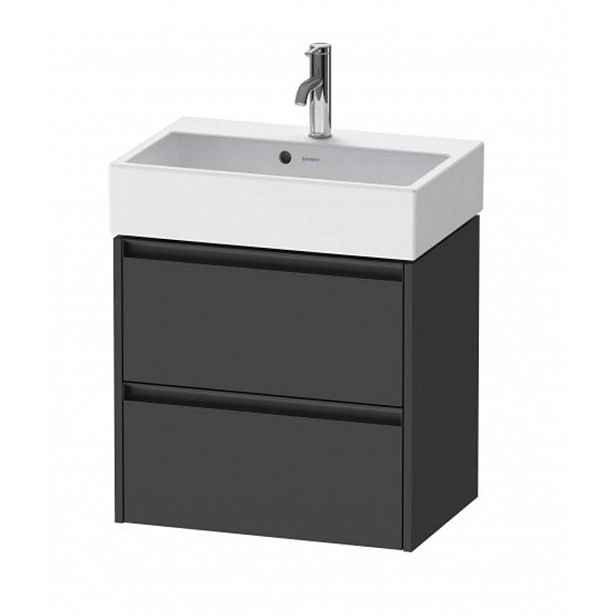Duravit Ketho.2 - Umyvadlová skříňka 55x58x39 cm, 2 zásuvky, grafit mat K25273049490000