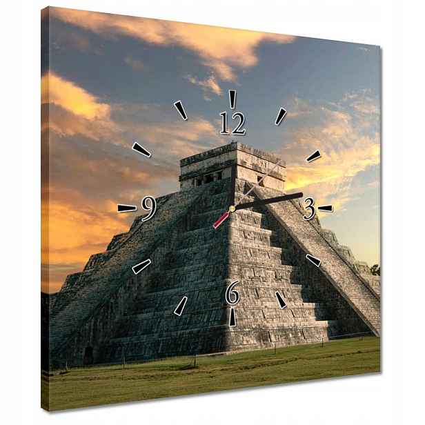 Hodiny 40x40 Chichen Itza v Mexiku
