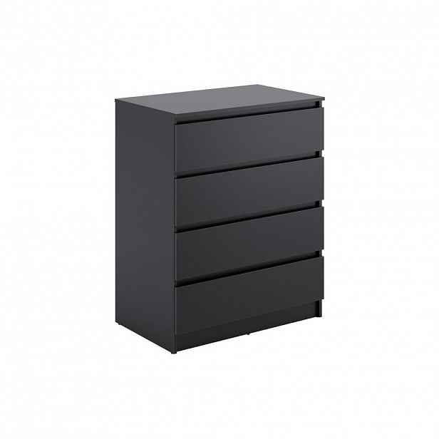 Home Collective KOMODA se 4 zásuvkami, šířka 80 cm, antracitová