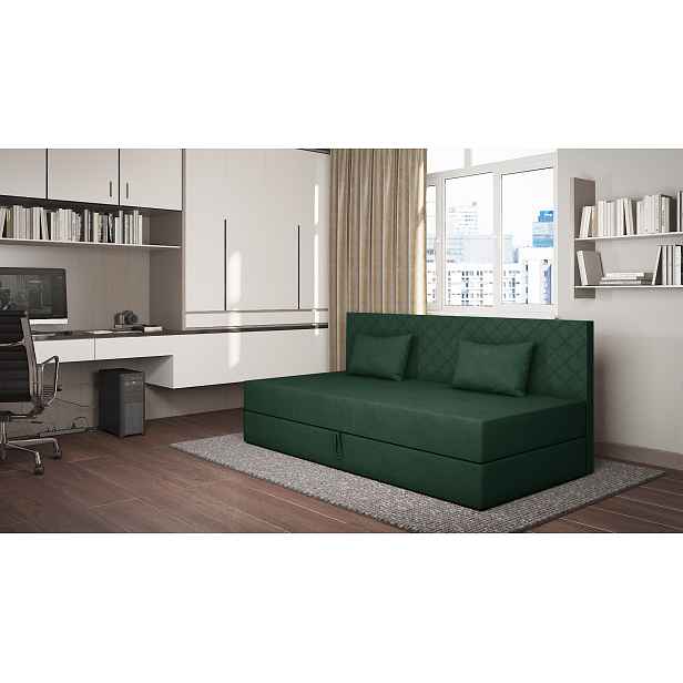 Válenda s úložným prostorem 90x200 ALAMO 2 - zelená
