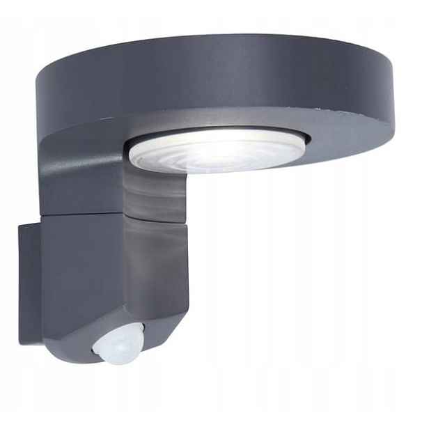 Fasádní lampa Diso s Led senzorem pohybu, 2 W, šedá, Lutec