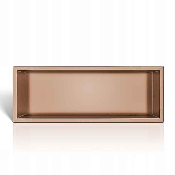 Koupelnová Polička 60x20x10 cm Měděná Wall-box One Balneo