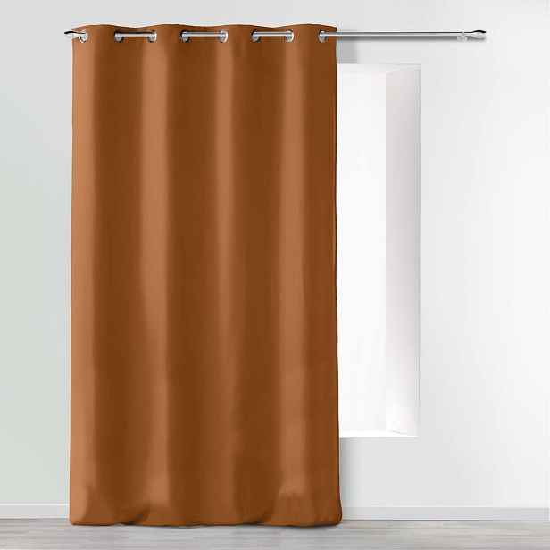 Hnědý závěs z mikrovlákna 140x260 cm Absolu – douceur d'intérieur