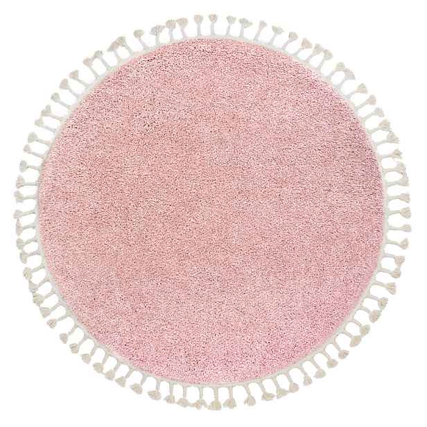 Kusový koberec Berber 9000 pink kruh, 120x120 (průměr) kruh, růžová, obývací pokoj, Dywany Łuszczów