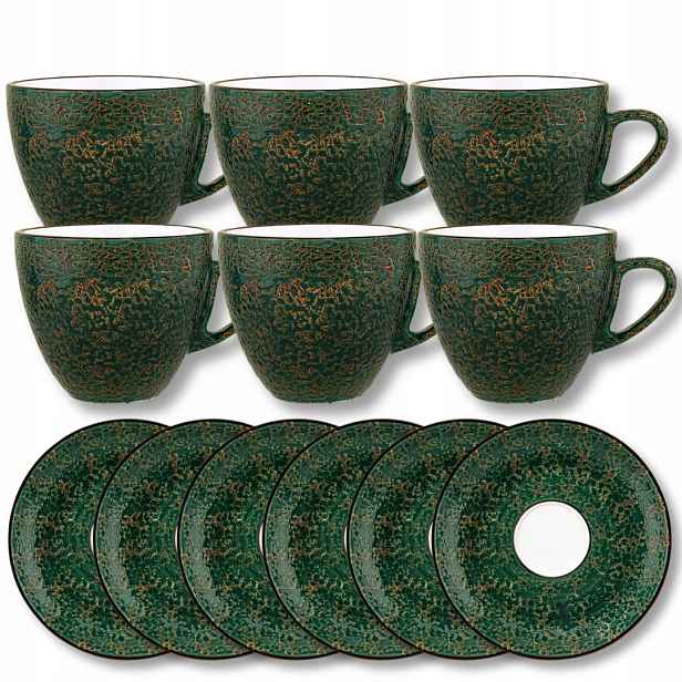 Šálek na espresso porcelánový zelený 75 ml s podšálkem 11 cm Wilmax