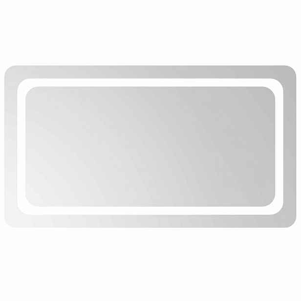 vidaXL LED koupelnové zrcadlo Transparentní 90 x 50 cm tvrzené sklo