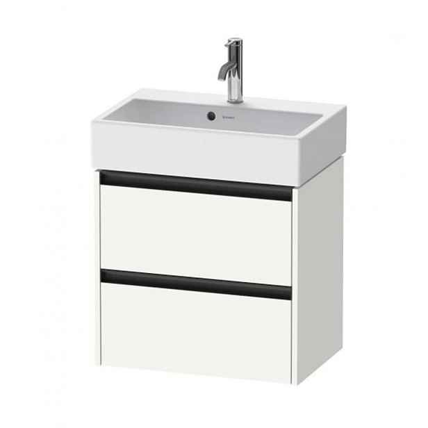 Duravit Ketho.2 - Umyvadlová skříňka 55x58x39 cm, 2 zásuvky, matná bílá K25273018180000