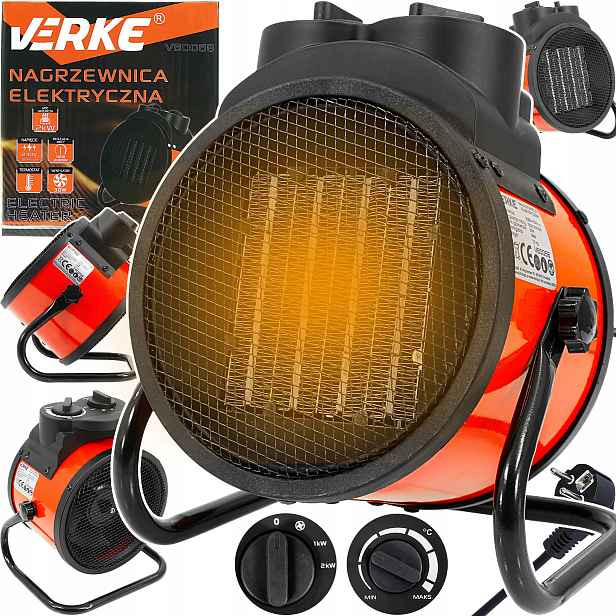 Elektrický ohřívač Verke V80068 Elektrický Ohřívač 230 V, 2 kW