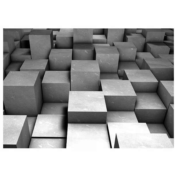 Fototapeta Betonové kostky minimalismus geometrie šedé 300x210 lepidlo