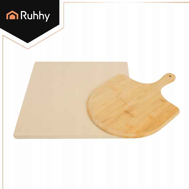 Ruhhy 26916 Kámen na pizzu 38 x 36 cm lopatka