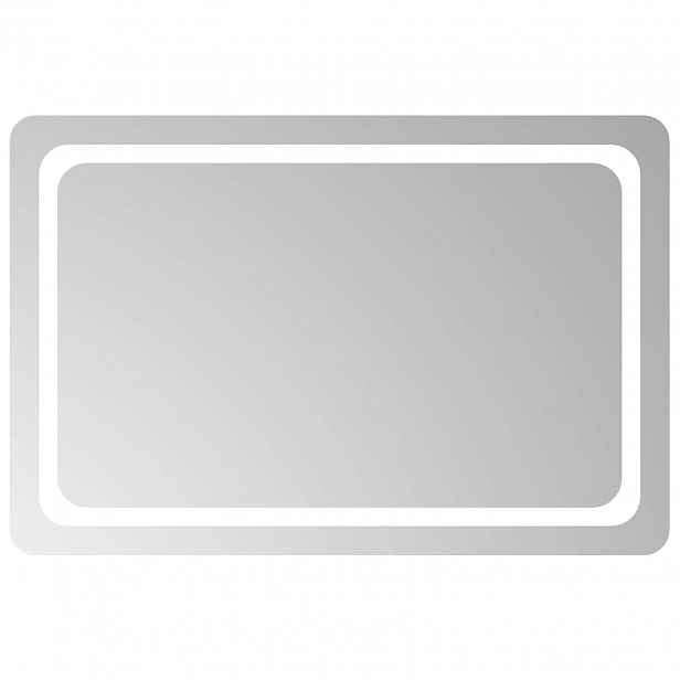 vidaXL LED koupelnové zrcadlo Transparentní 90 x 60 cm tvrzené sklo
