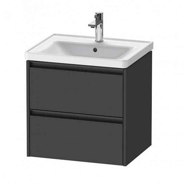 Duravit Ketho.2 - Umyvadlová skříňka 55x58x46 cm, 2 zásuvky, grafit mat K25281049490000