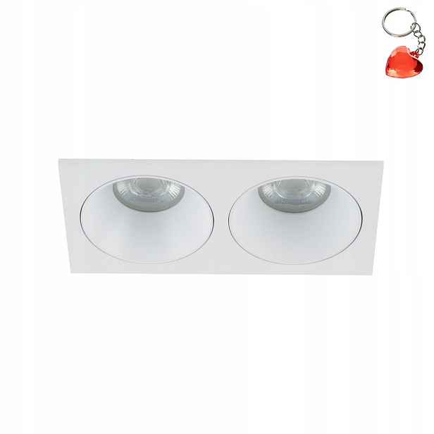 Dvojité zapuštěné kulaté stropní svítidlo Prisma Duo White 10580 Tk Lighting