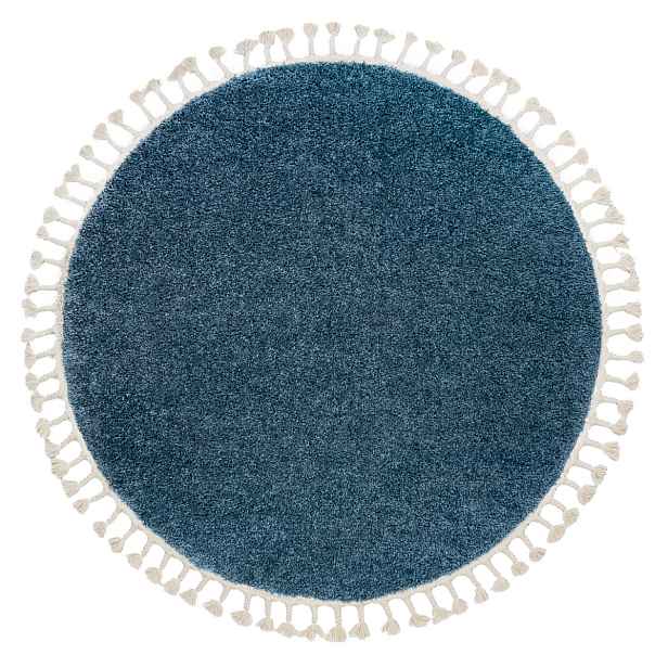 Kusový koberec Berber 9000 blue kruh, 120x120 (průměr) kruh, modrá, ložnice, Dywany Łuszczów
