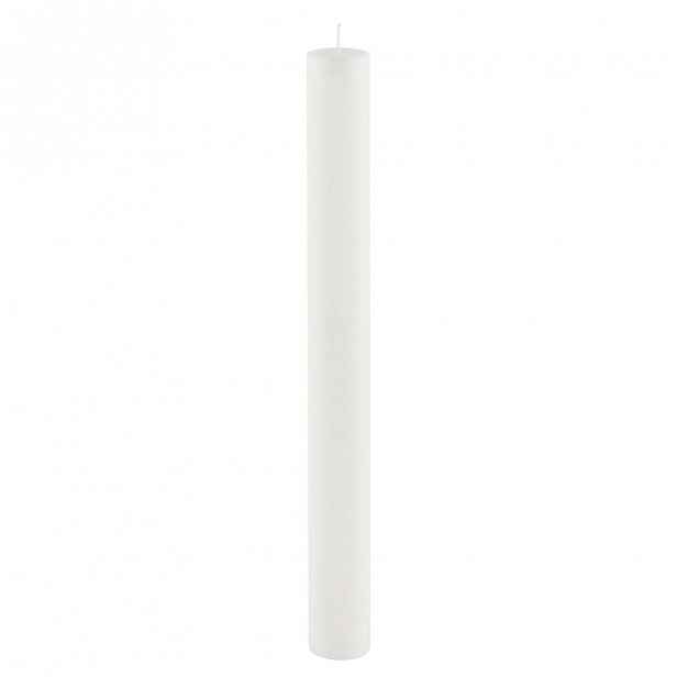 Bílá dlouhá svíčka Ego Dekor Cylinder Pure, doba hoření 42 h