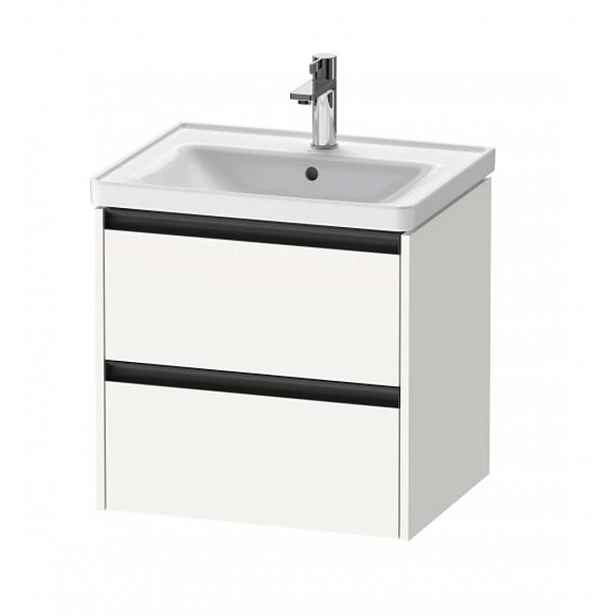 Duravit Ketho.2 - Umyvadlová skříňka 55x58x46 cm, 2 zásuvky, matná bílá K25281018180000