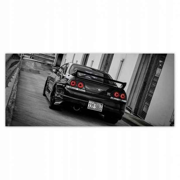 Fototapety 211x91 Černá Nissan Gtr