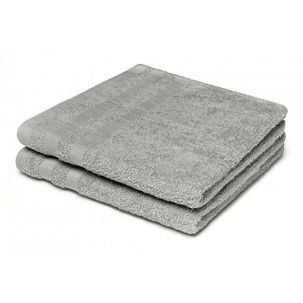 Ručník Miami 50x100 cm, stříbrný