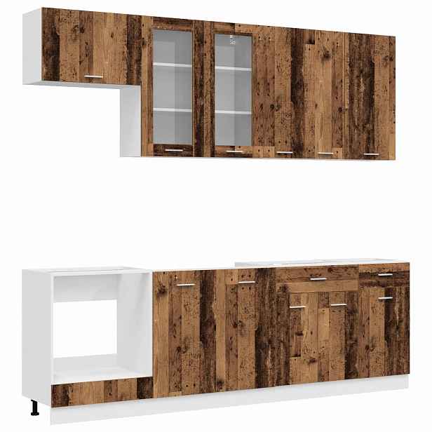 vidaXL Kuchyňská jednotka LYON 8 ks Staré dřevo Kompozitní dřevo