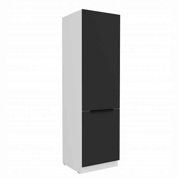 Vysoká potravinová skříňka Aria 60 DK-210 2F Barva korpusu: Bílá, Barva dvířek: BL - Black AFM