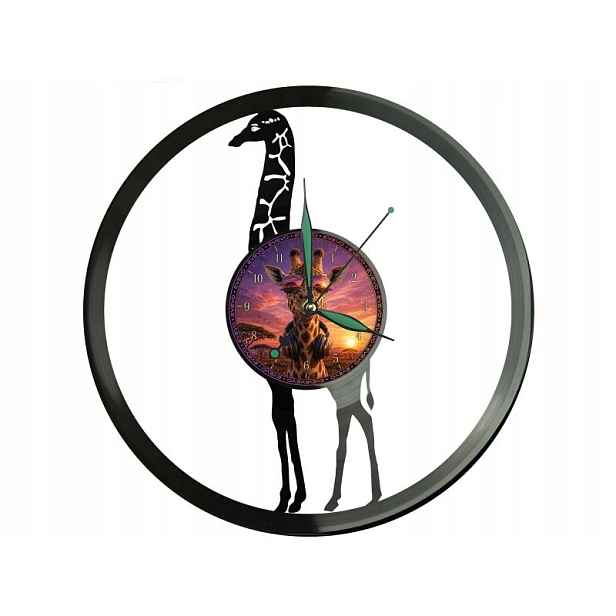 Žirafa Giraffa Afrika Sawana Nástěnné hodiny Vinylová deska Dárek Památka