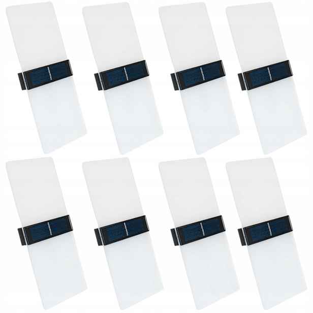8 x solární nástěnné svítidlo Solární lampa Akryl Led Venkovní vodotěsný senzor
