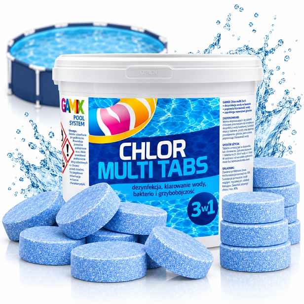 Chlorové Tablety 3KG 200G 15X200G Multi 3V1 Péče O Bazénovou Vodu