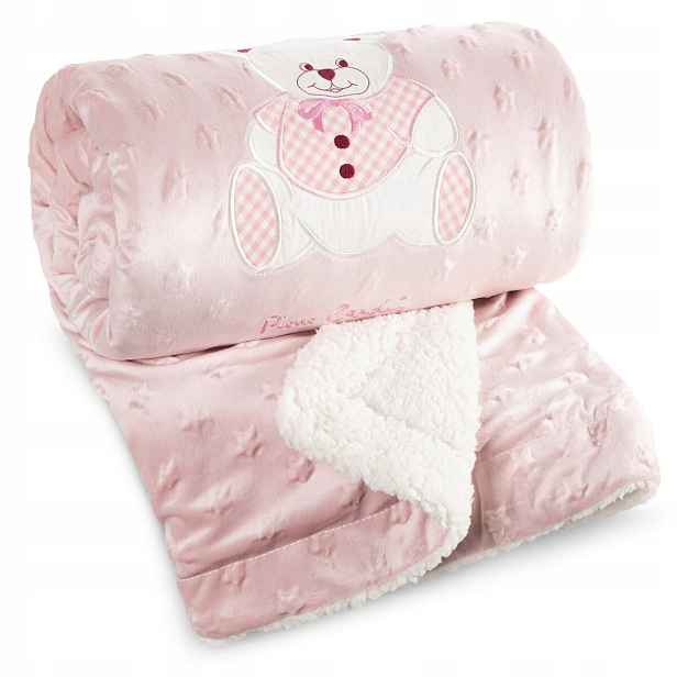 Deka Pierre Cardin BABY4 110x140 Pierre Cardin Eurofirany růžová hvězdičky medvídek