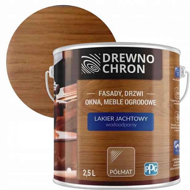 Drewnochron Jachtový lak 2,5L Polomatný