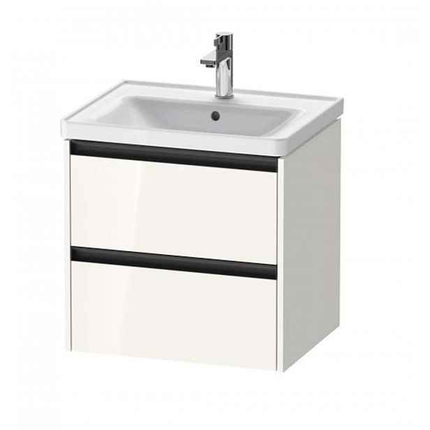 Duravit Ketho.2 - Umyvadlová skříňka 55x58x46 cm, 2 zásuvky, lesklá bílá K25281022220000