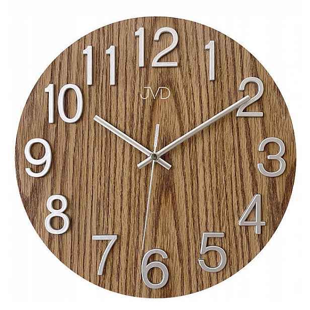 Hnědé Elegantní Nástěnné Hodiny Jvd HT98.9 30 cm 3D