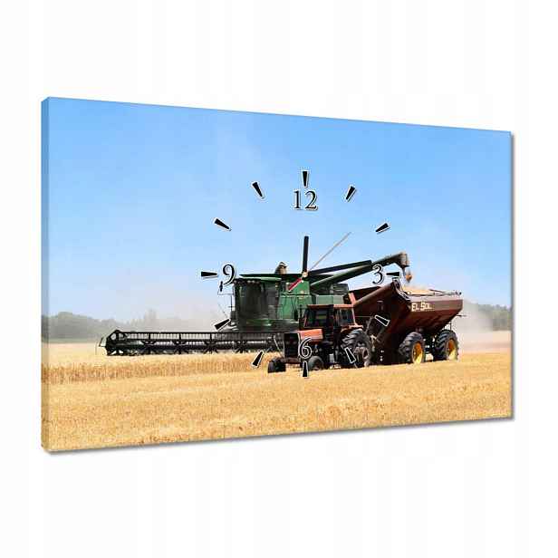 Hodiny 60x40 Kombajn během sklizně