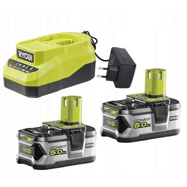 Sada Akumulátor 2x5AH RB18L50 18V One Nabíječka 2A Ryobi RC18120A-250