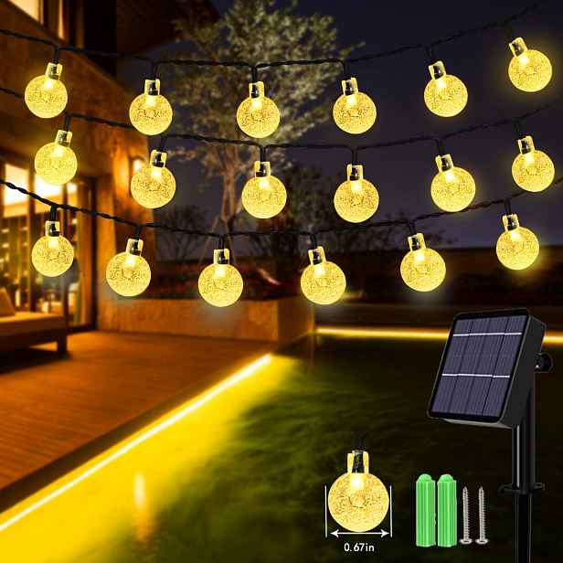Solární řetěz 100 Led žárovek ve tvaru koule