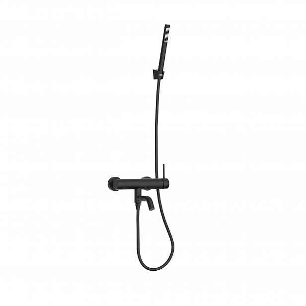 Vanová baterie Balneo Cascade 1 Black černá se sprchovou hadice 150 cm