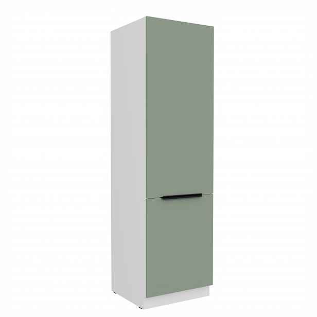 Vysoká potravinová skříňka Aria 60 DK-210 2F Barva korpusu: Bílá, Barva dvířek: SA - Aquamarine AFM