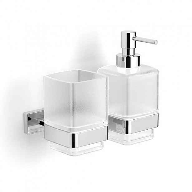 Dávkovač mýdla Swiss Aqua Technologies Simply S chrom/mléčné sklo SATDSIMS48