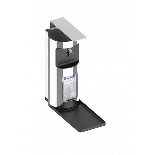Keuco Plan Care - Dávkovač mýdla/dezinfekce, 500 ml, chrom/černá 34954010100