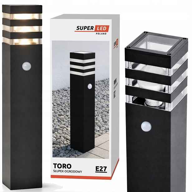 Led zahradní lampa E27 Zahradní sloupek 60 cm Pir senzor Pohybu A Stmívání