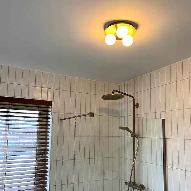 Moderní koupelnová stropní svítidlo 3-bodová mosazná Cederic