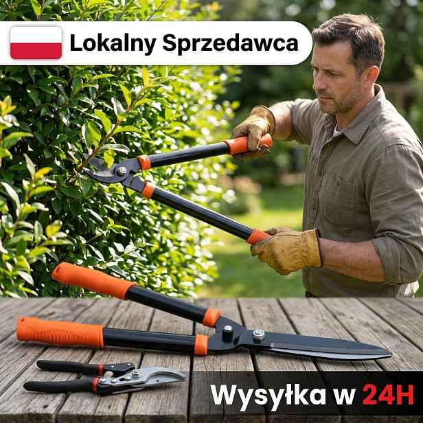 TEMU Sada zahradních prořezávacích nůžek 3v1: nůžky na živý plot, dvouruční zahradní nůžky na větve, jednoruční nůžky s čepelemi z kalené oceli,